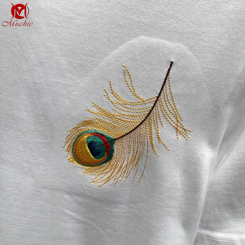 Unisex Intangible Cultural Heritage The Phoenix Embroidery T-shirt(Hand Embroidered) (Duty Free)