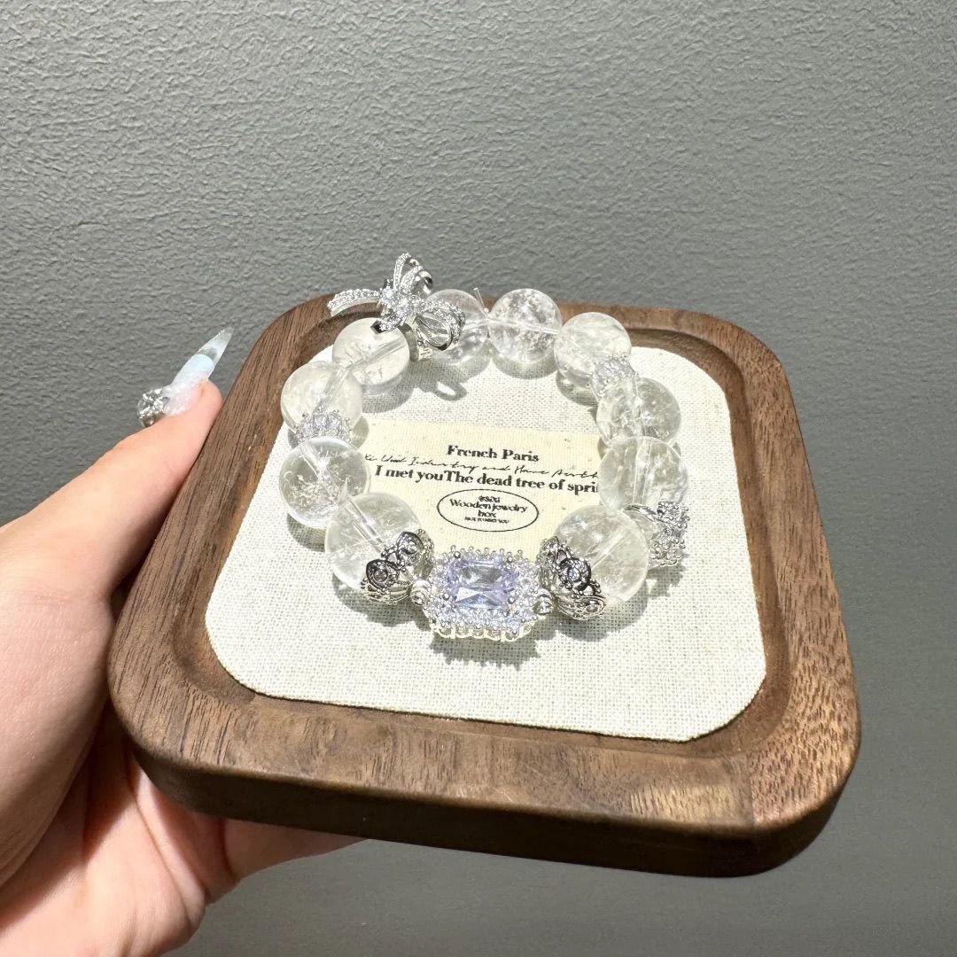 Clear Crystal Bracelet – Elegant & Minimal Energy Jewelry