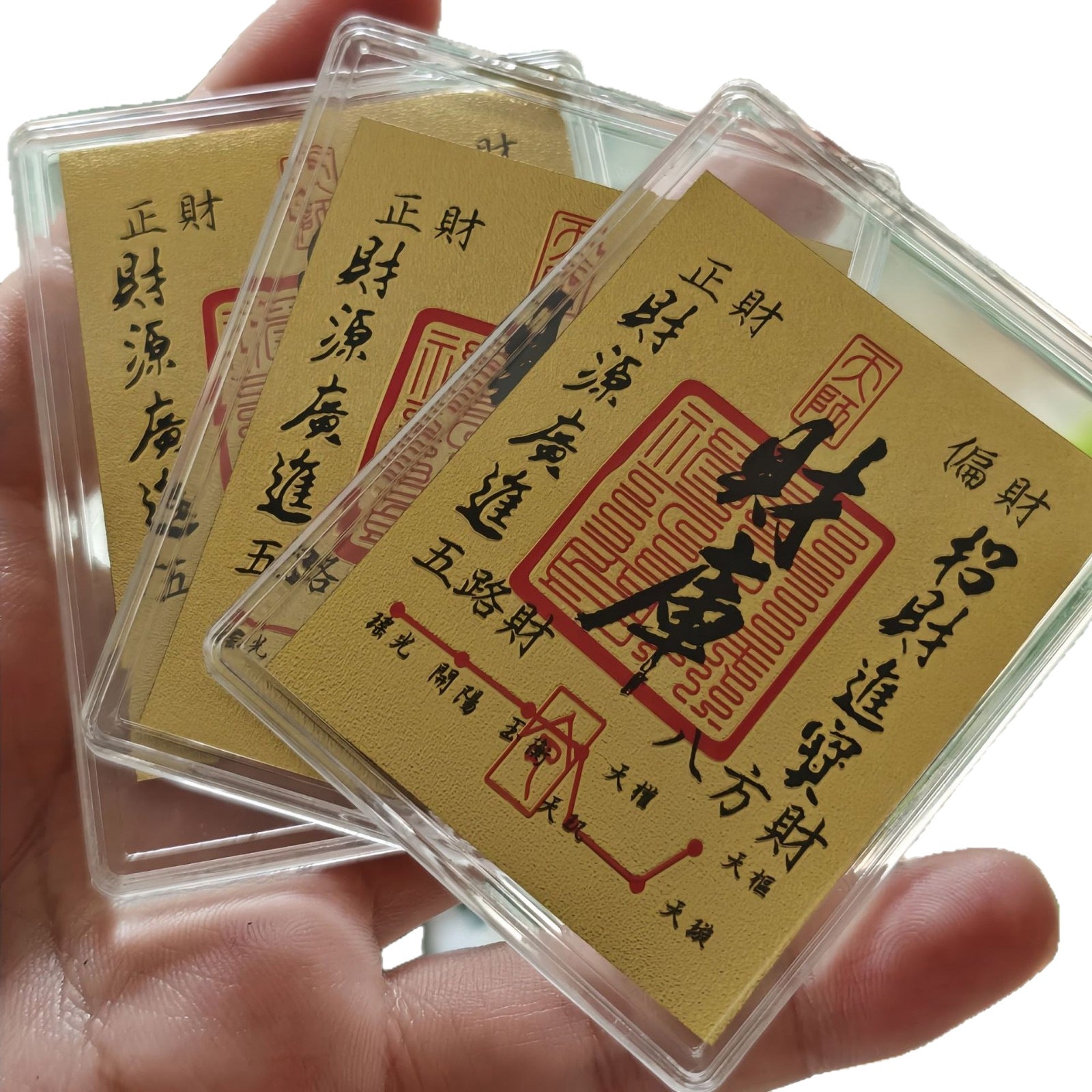 Golden Fortune Charm Card – Minimal Lucky Wallet & Phone Charm