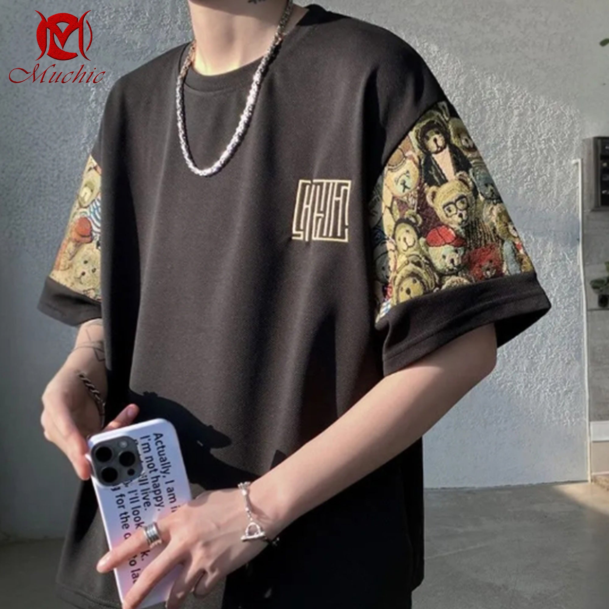 Men's summer suit new Chinese style leisure sports loose large size trendy short-sleeved shorts (Duty Free)