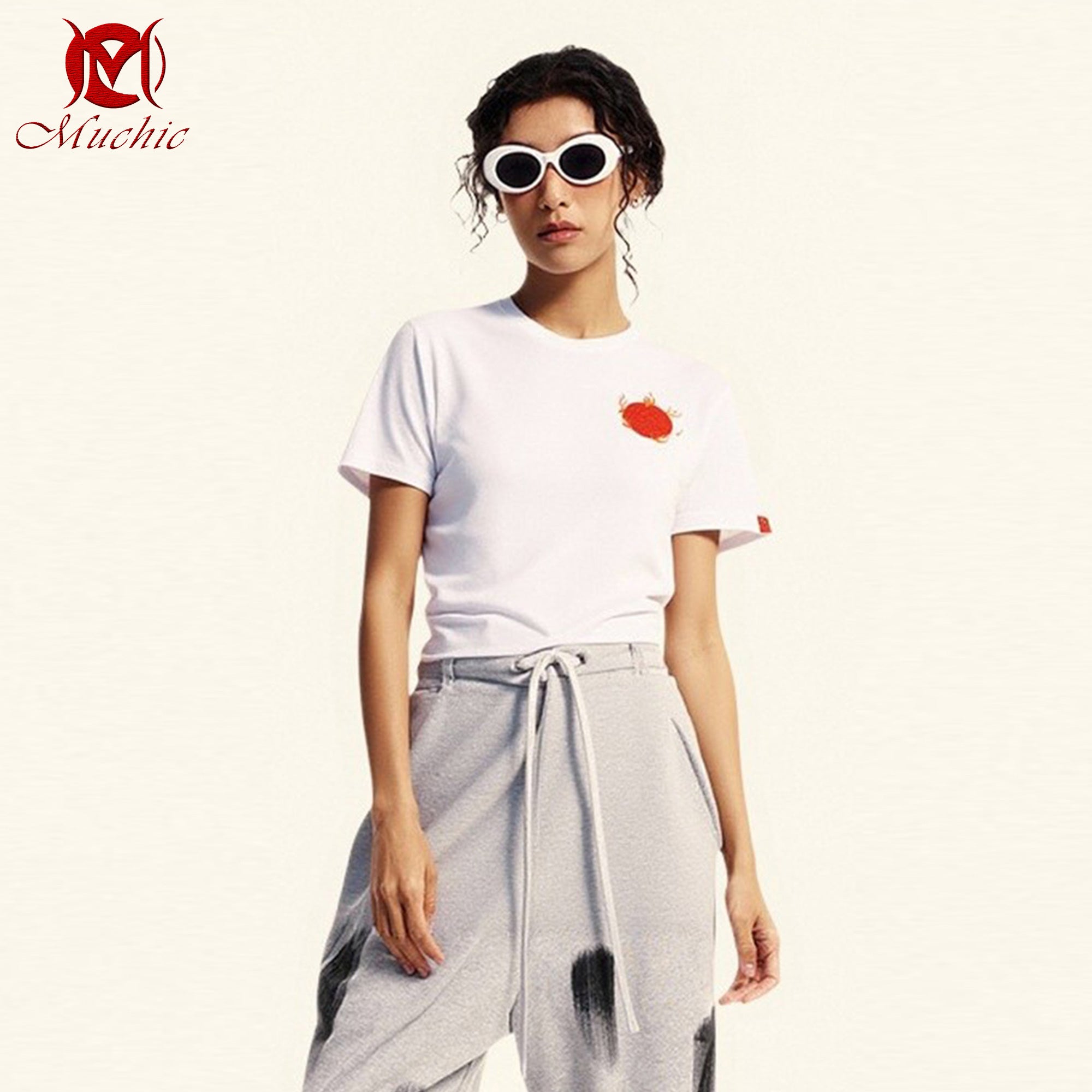 Unisex Intangible Cultural Heritage Phoenix Embroidery T-shirt(Hand Embroidered) (Duty Free)