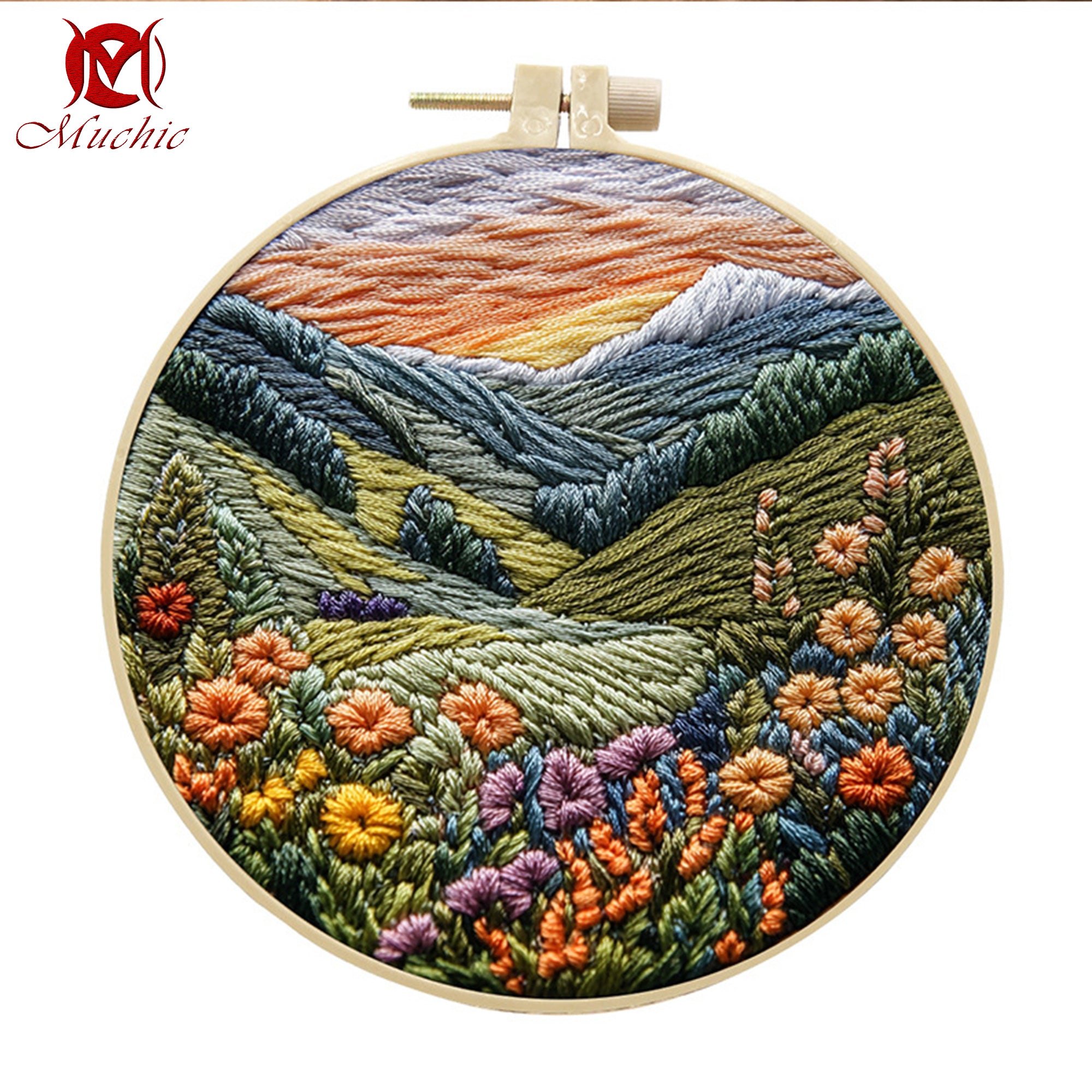 Hand Embroidery Pattern DIY Material Kit Embroidery Tool Kit(Hand Embroidery) (Duty Free)