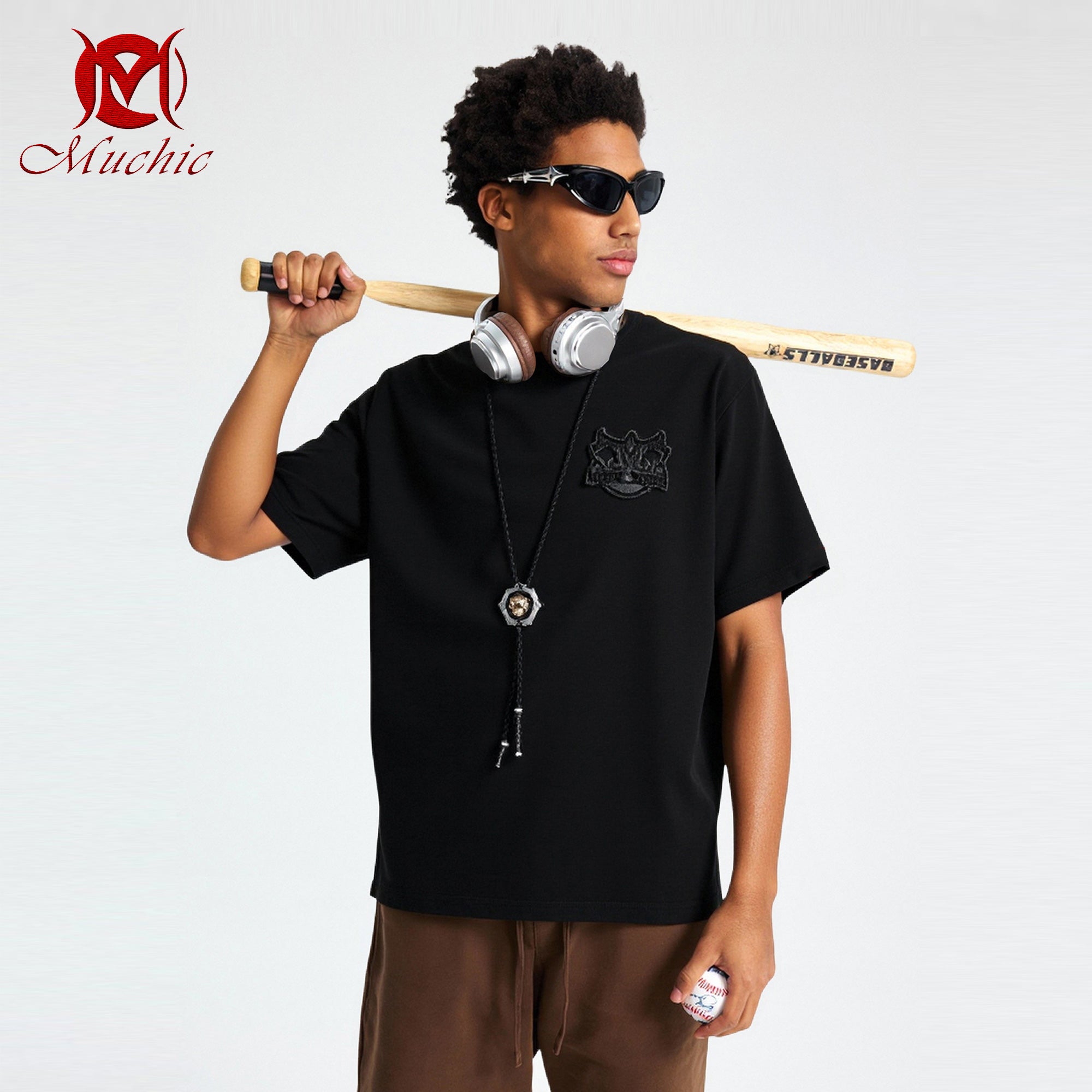 Unisex Intangible Cultural Heritage Lion Dance Embroidery T-shirt(Hand Embroidered) (Duty Free)