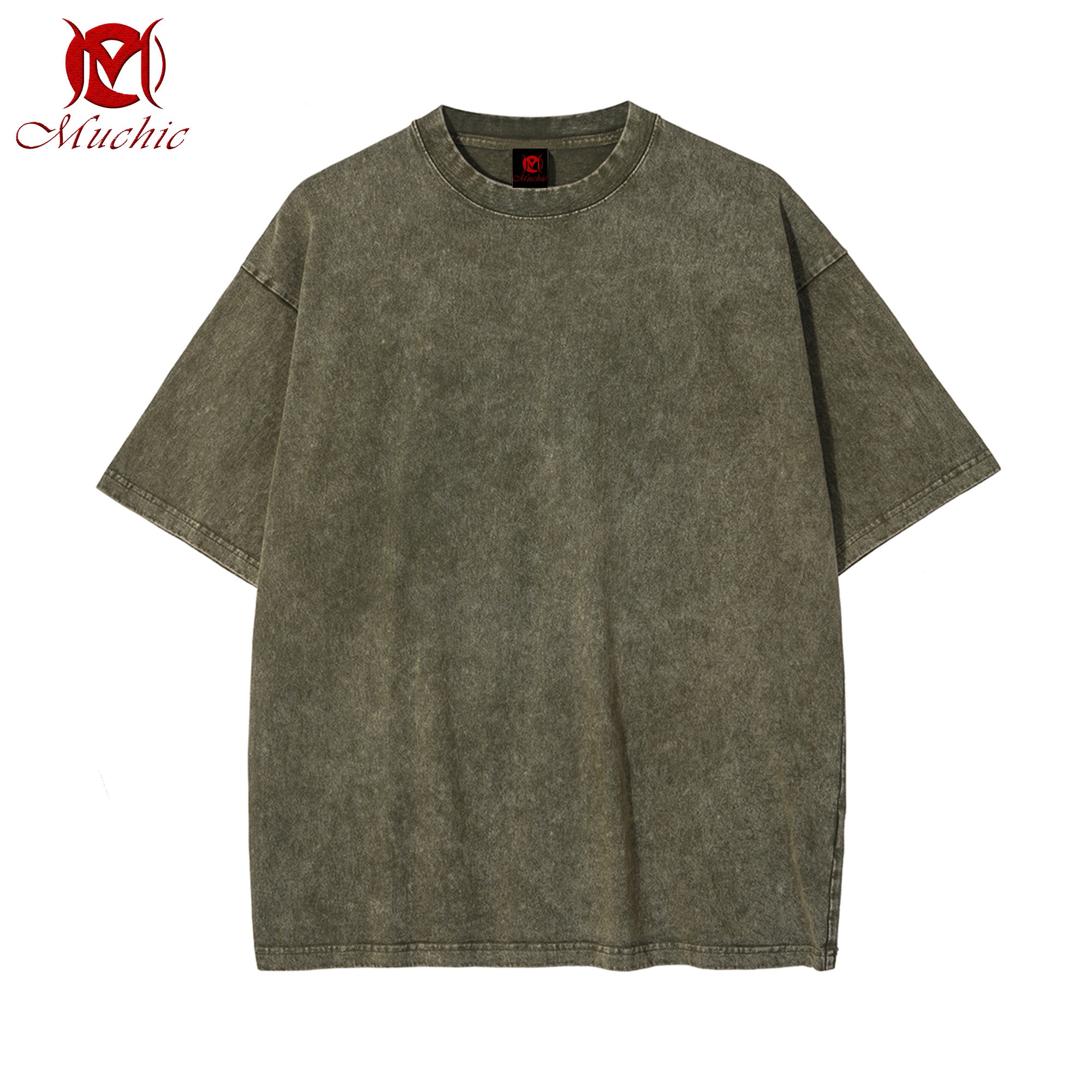 Spring and summer new snowflake batik washed t-shirt high street retro trend short-sleeved t-shirt (tax-free)