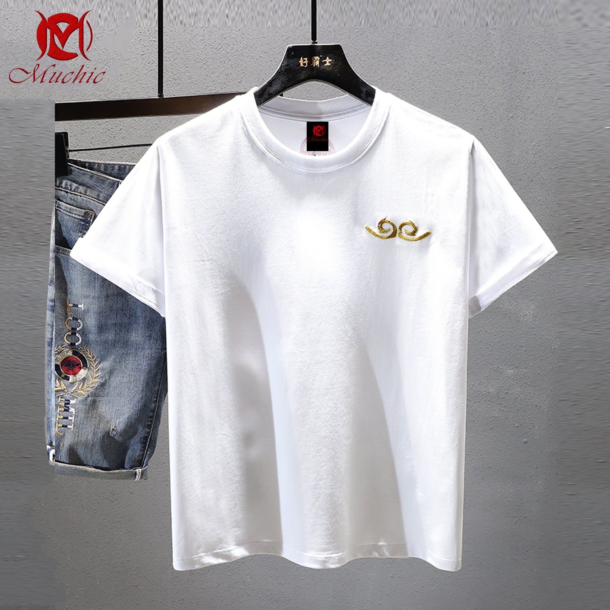 Unisex Intangible Cultural Heritage Monkey King Embroidered T-shirt (Hand Embroidery) (Duty Free)