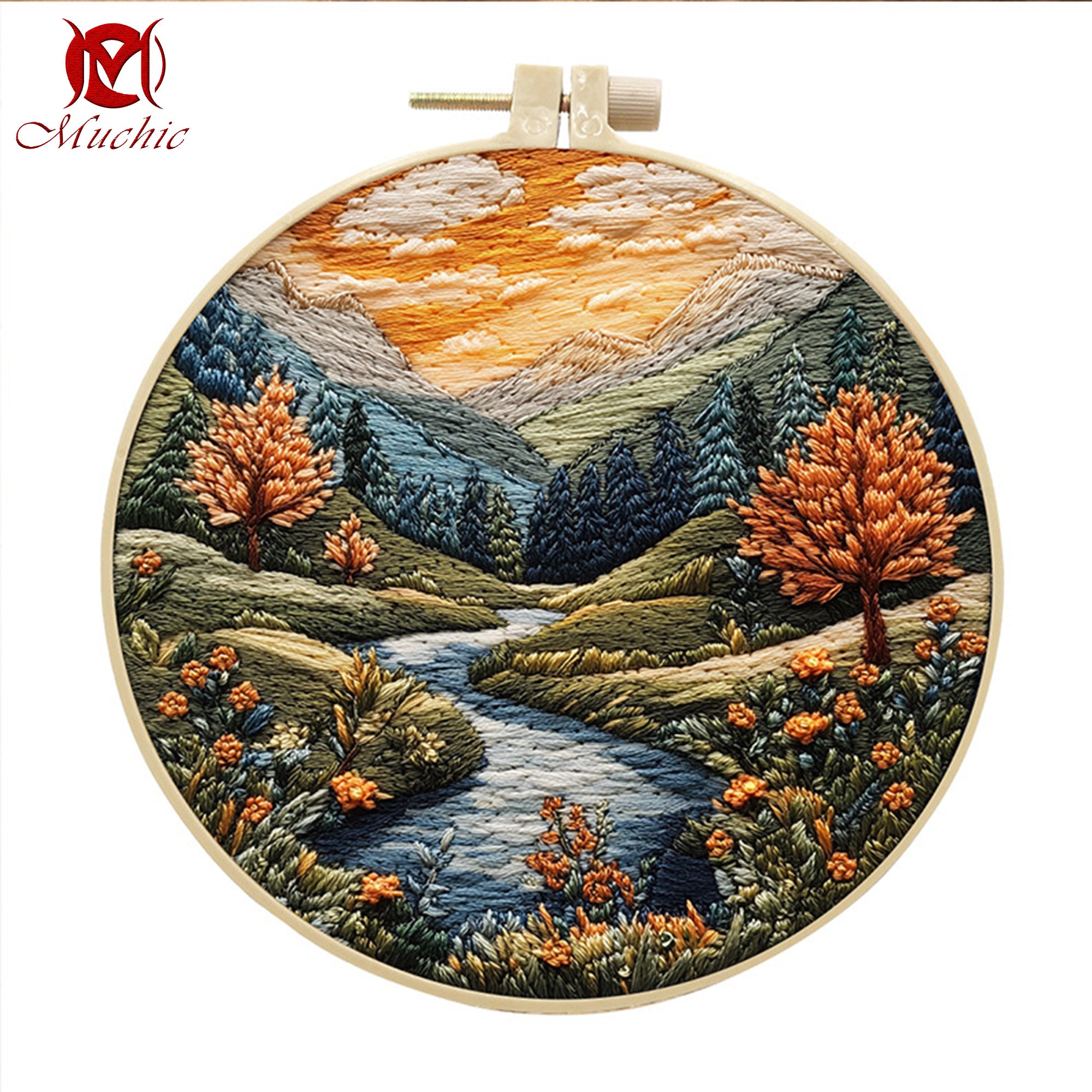 Hand Embroidery Pattern DIY Material Kit Embroidery Tool Kit(Hand Embroidery) (Duty Free)