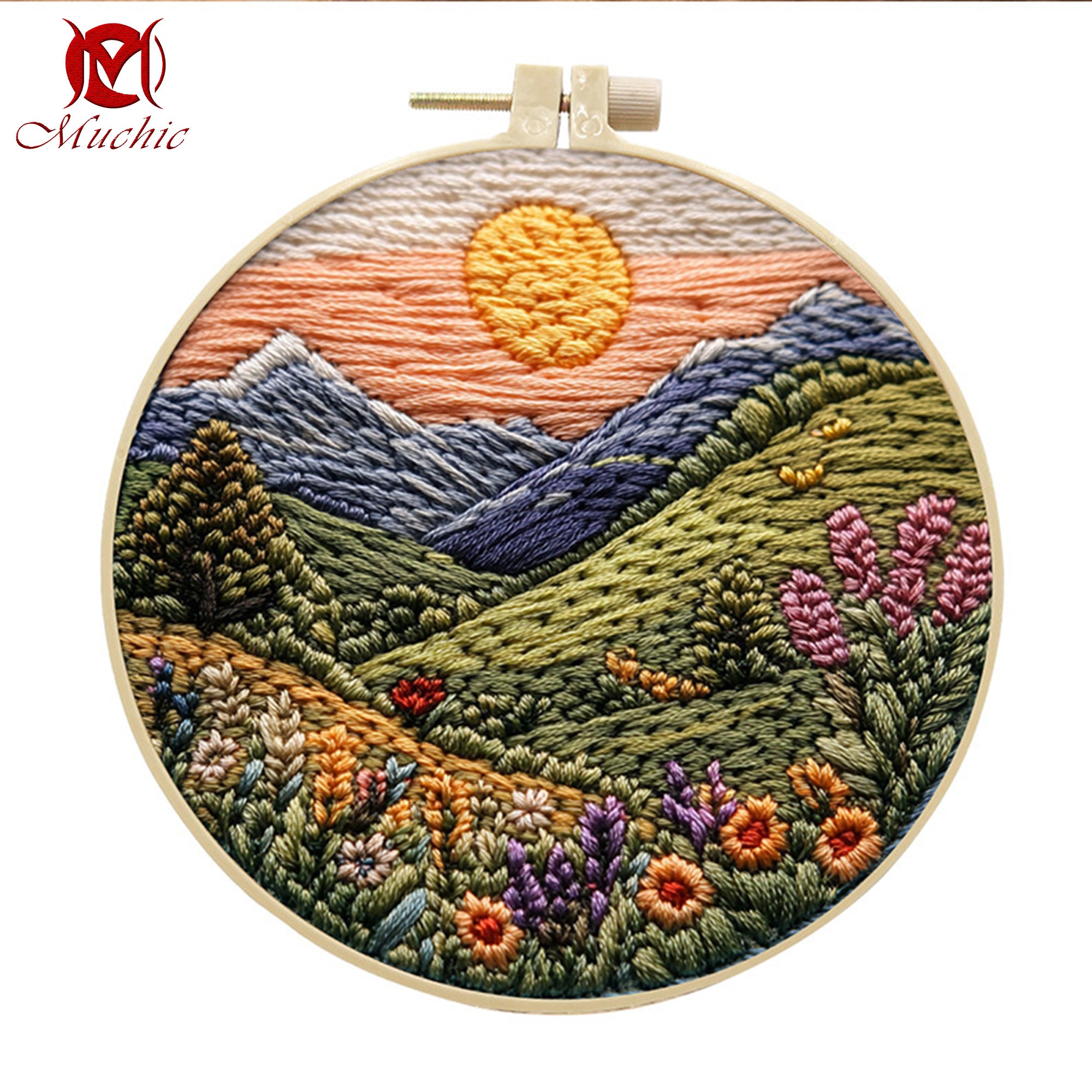 Hand Embroidery Pattern DIY Material Kit Embroidery Tool Kit(Hand Embroidery) (Duty Free)