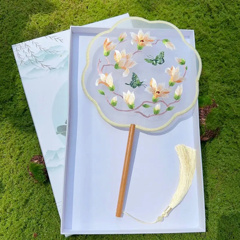 Intangible Cultural Heritage Embroidered Fan (Hand embroidery)(duty free)