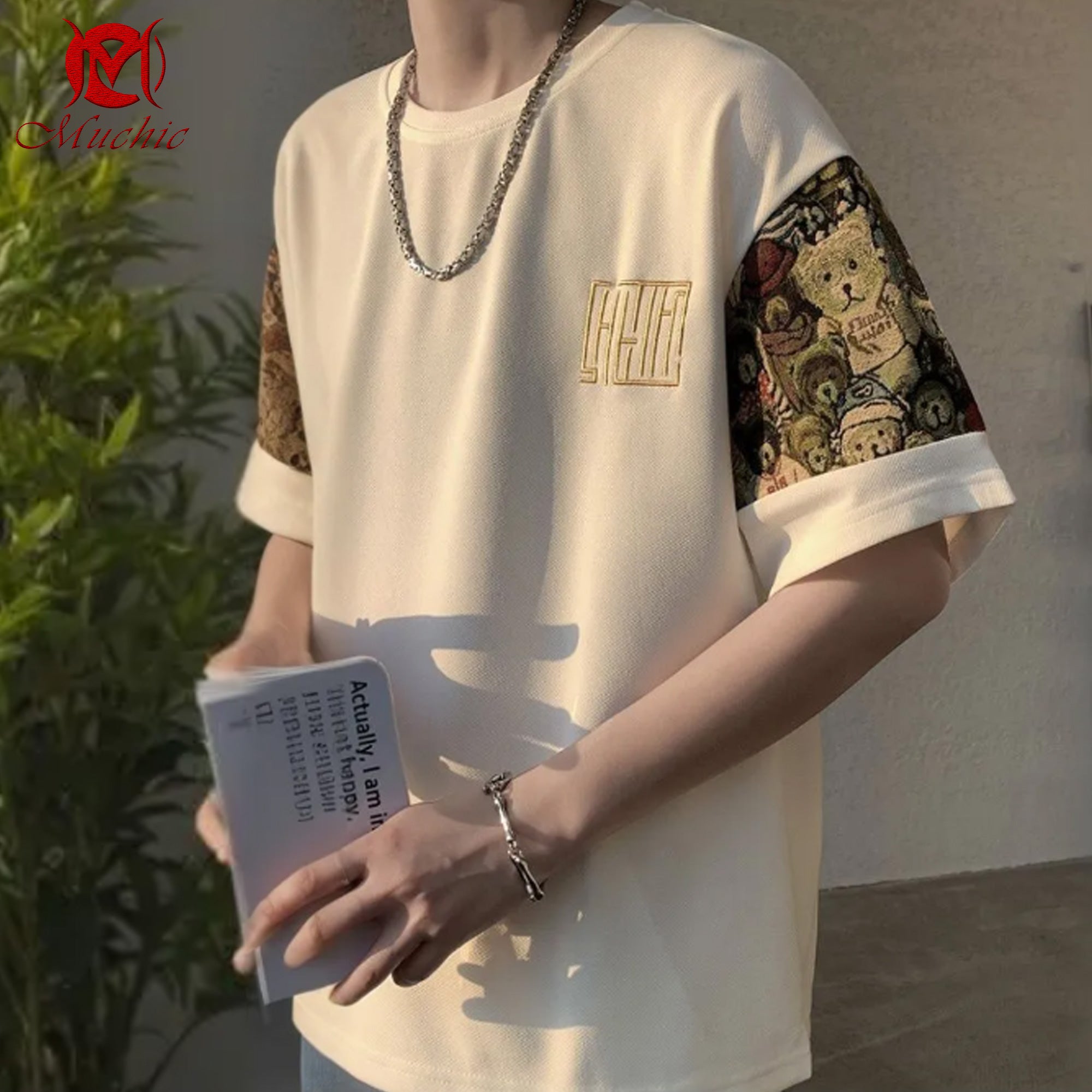 Men's summer suit new Chinese style leisure sports loose large size trendy short-sleeved shorts (Duty Free)