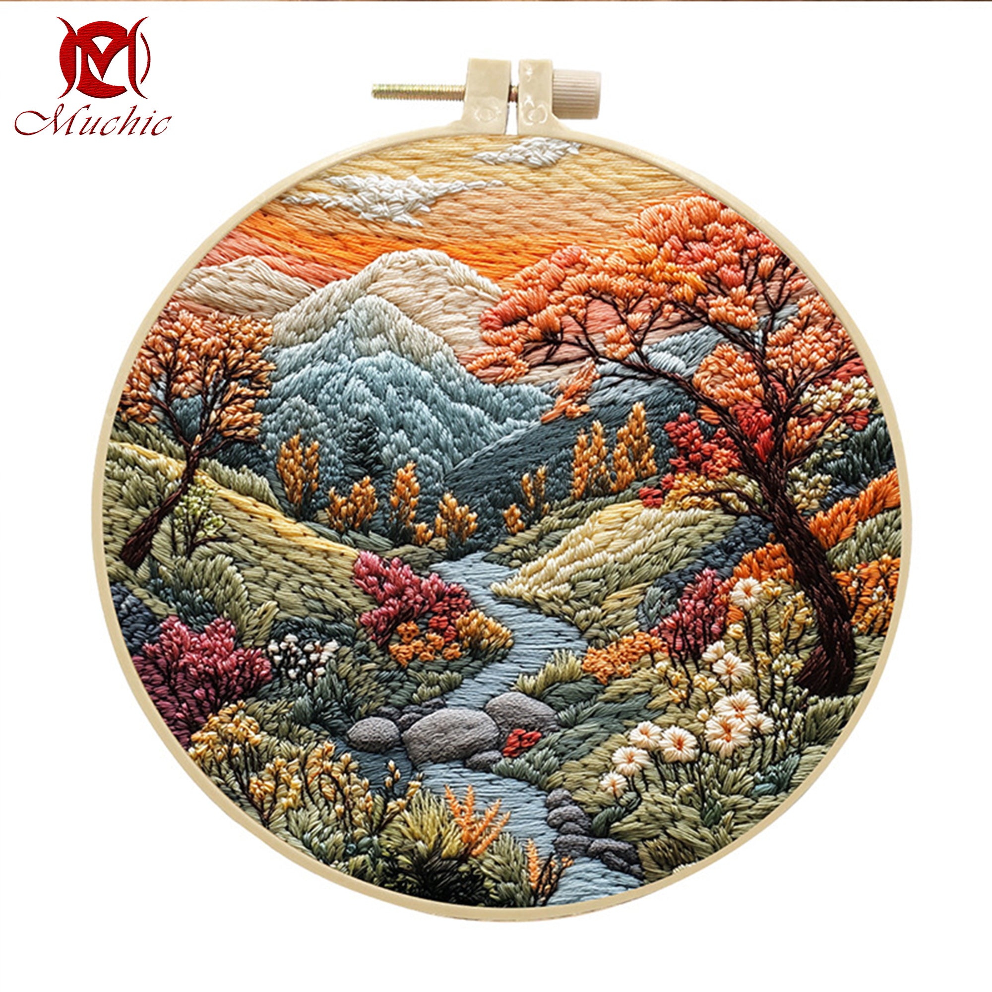 Hand Embroidery Pattern DIY Material Kit Embroidery Tool Kit(Hand Embroidery) (Duty Free)