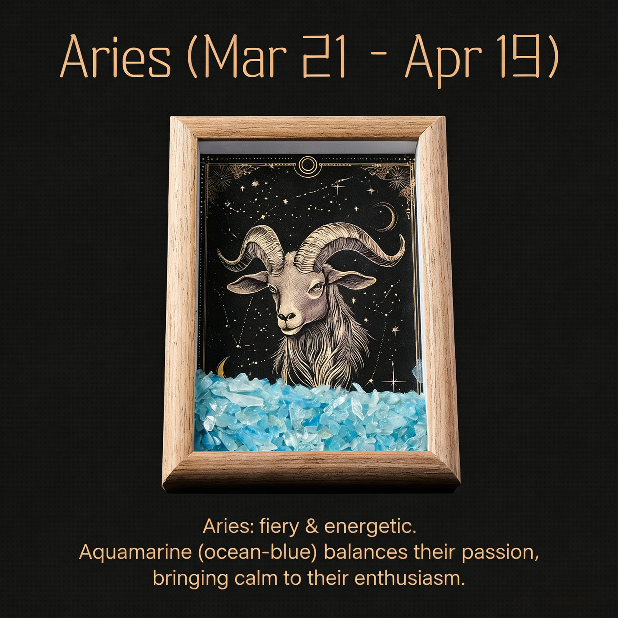 Zodiac Crystal Constellation Art Frame – Natural Energy Decor