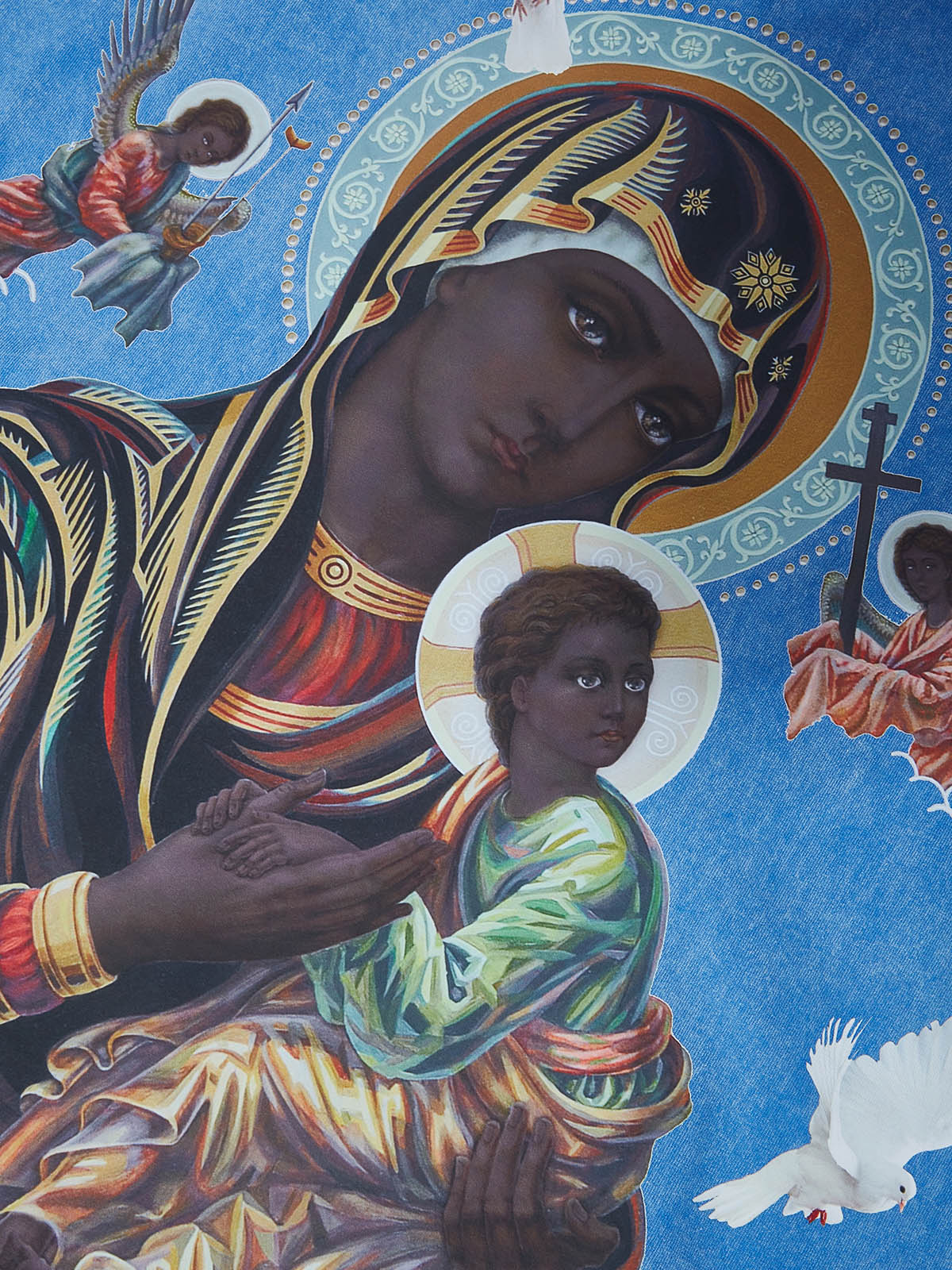 Obstacles and Dangers © Black Madonna and Child Blue Vintage Washed T-shirt