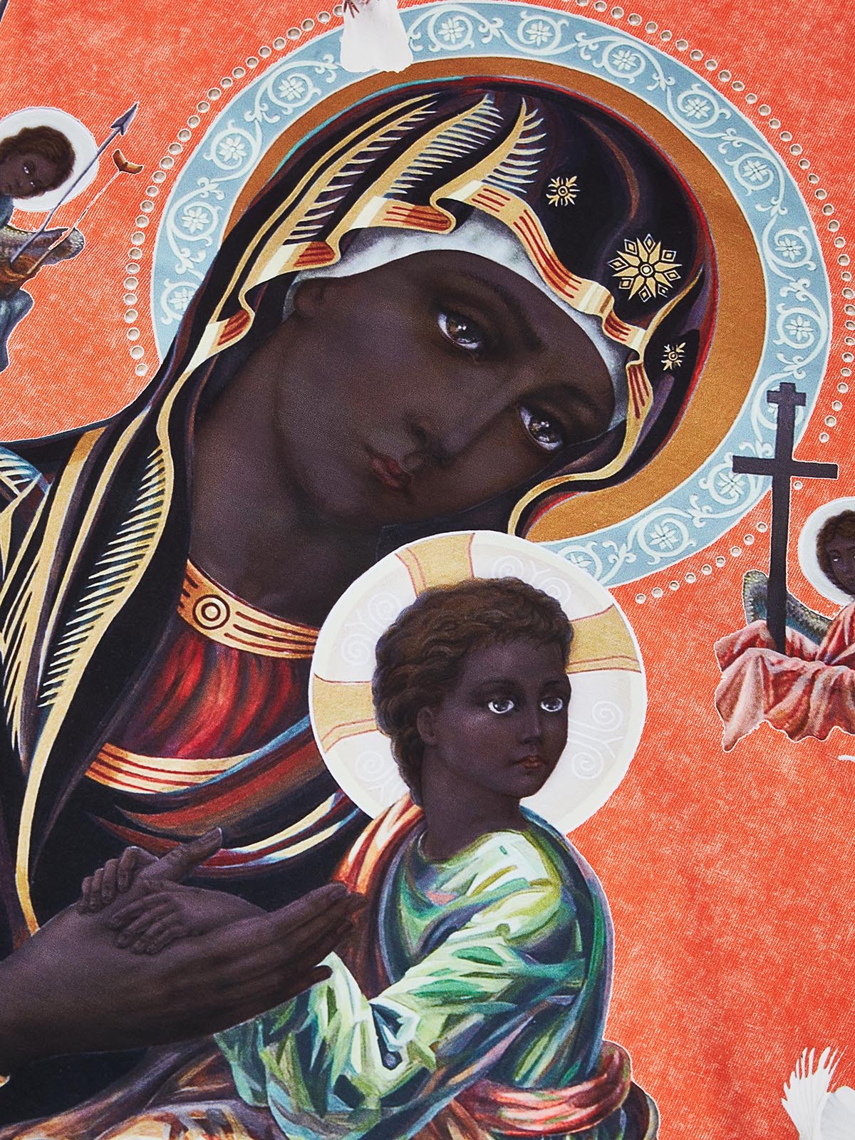 Obstacles and Dangers © Black Madonna and Child Four-Color Retro Washed T-Shirt