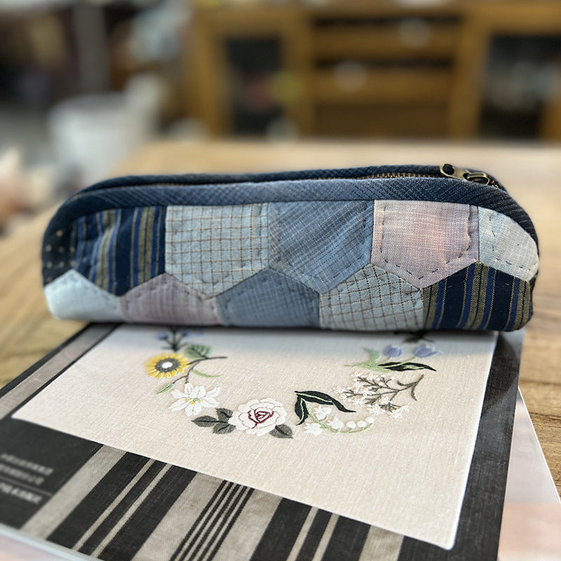 Lu Embroidery Makeup Bag Handmade Embroidery Diy Pencil Bag(duty free)