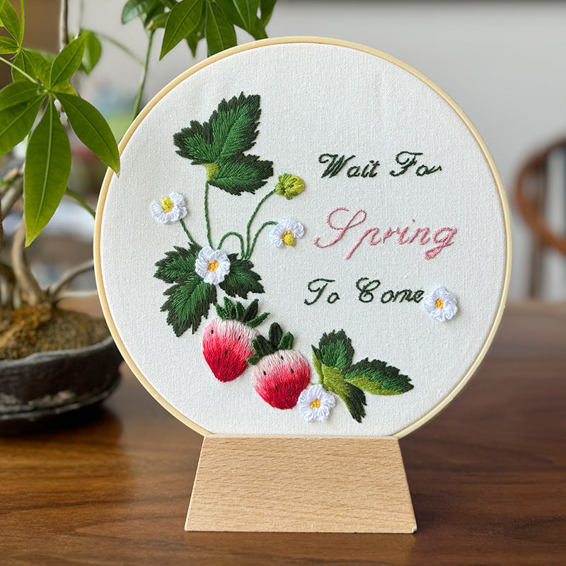 Lu Embroidery Fruit Embroidery Diy Material Bag Cartoon Fabric Decoration Hanging Painting(duty free)