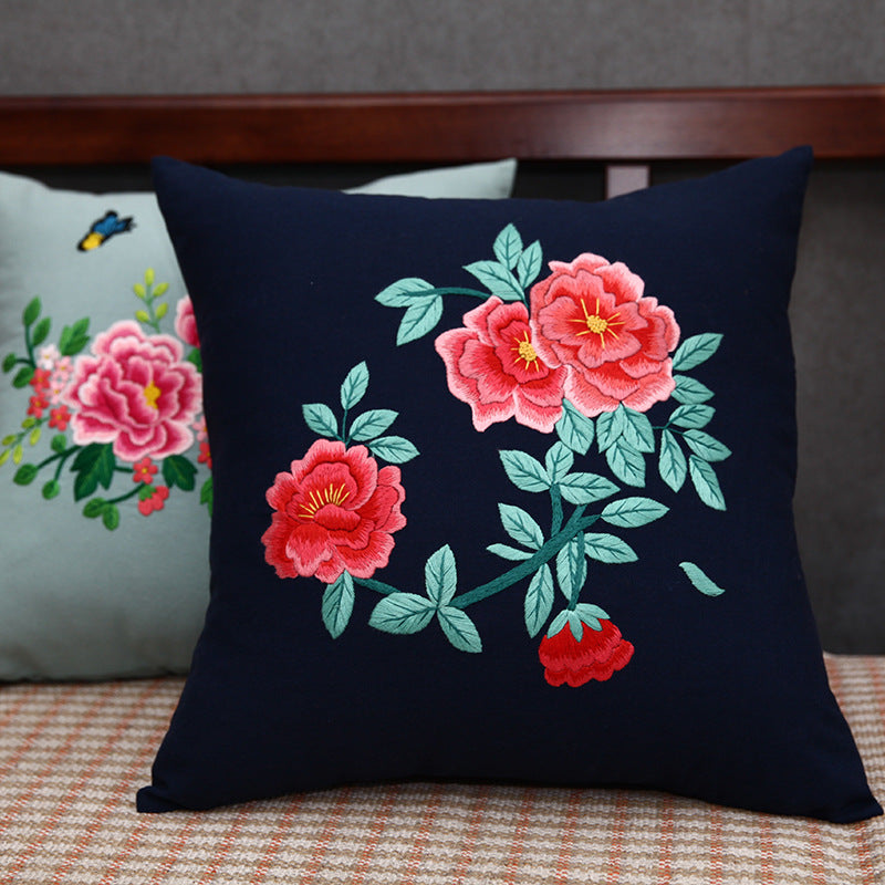 Handmade Three-Dimensional Embroidery Diy Material Embroidery Pillow(duty free)