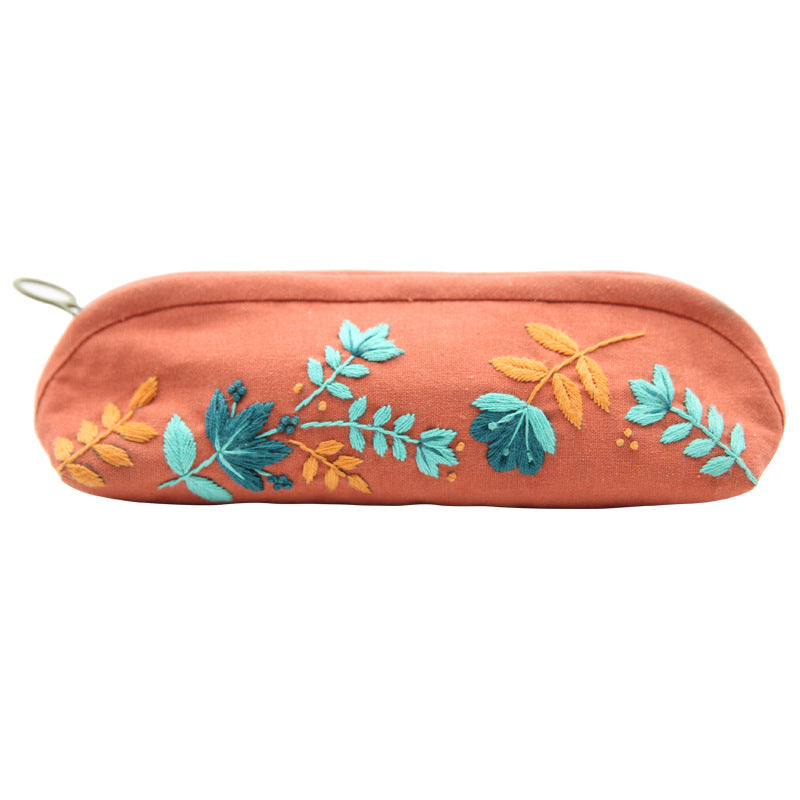 Lu Embroidery Makeup Bag Handmade Embroidery Diy Pencil Bag(duty free)