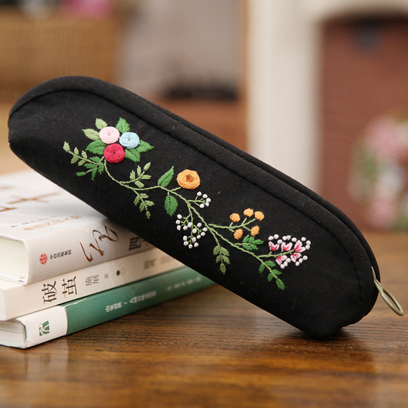 Lu Embroidery Makeup Bag Handmade Embroidery Diy Pencil Bag(duty free)