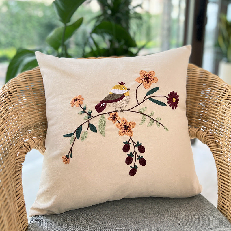 Handmade Three-Dimensional Embroidery Diy Material Embroidery Pillow(duty free)