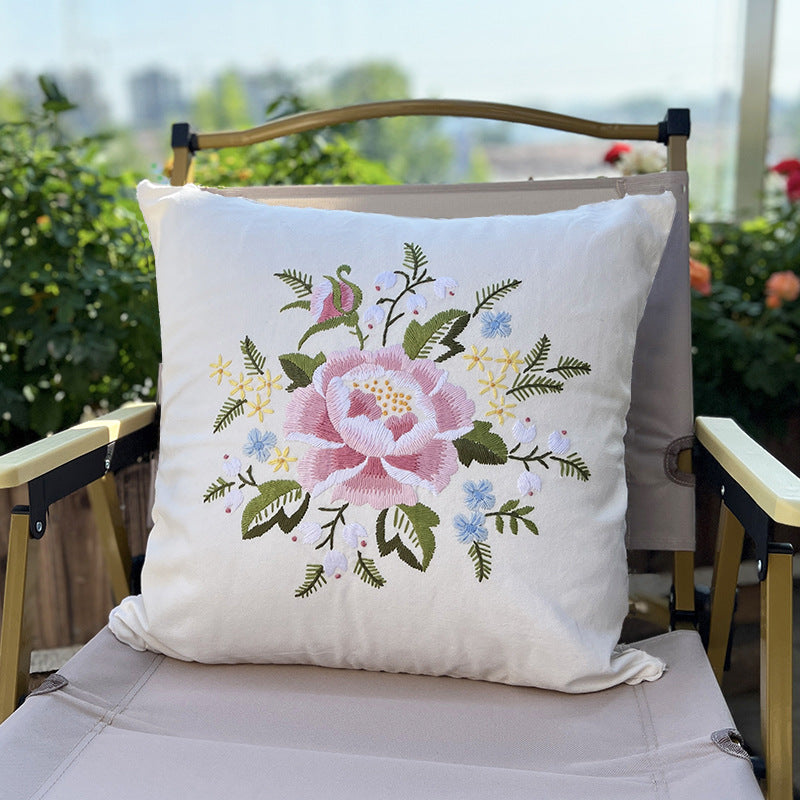 Handmade Three-Dimensional Embroidery Diy Material Embroidery Pillow(duty free)