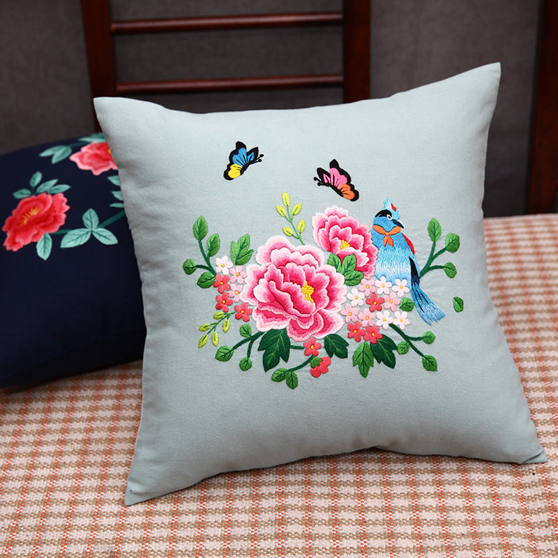 Handmade Three-Dimensional Embroidery Diy Material Embroidery Pillow(duty free)