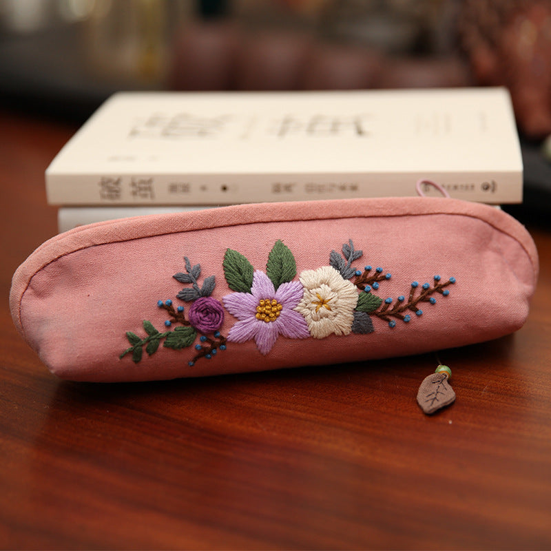 Lu Embroidery Makeup Bag Handmade Embroidery Diy Pencil Bag(duty free)