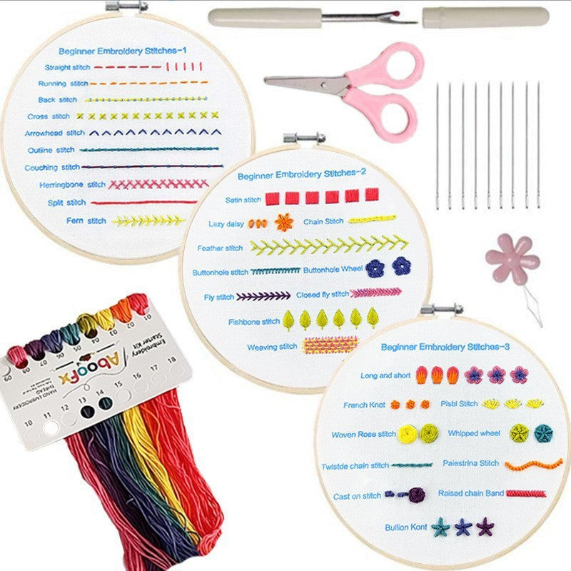 Lu Embroidery Diy Novice Teaching Material Pack Handmade Needle And Thread Set(duty free)