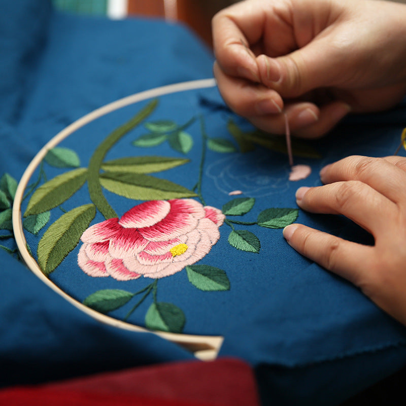 Handmade Three-Dimensional Embroidery Diy Material Embroidery Pillow(duty free)