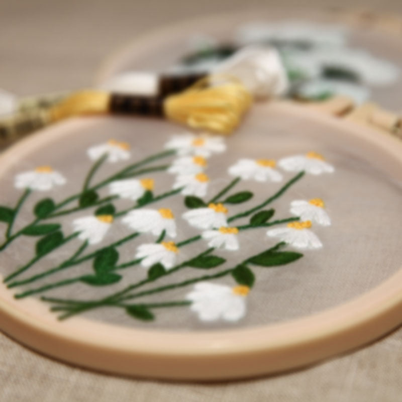 Handmade Mesh Embroidery Diy Hanging Painting European Transparent Yarn Embroidery Needlework Set(duty free)