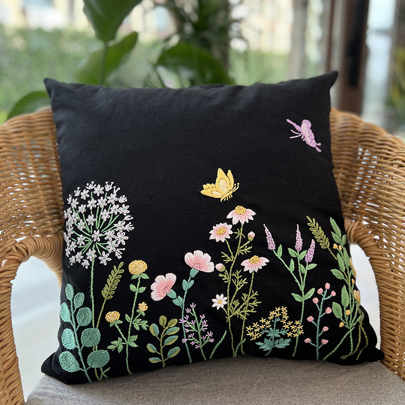 Handmade Three-Dimensional Embroidery Diy Material Embroidery Pillow(duty free)