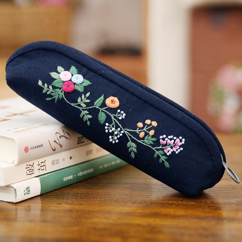 Lu Embroidery Makeup Bag Handmade Embroidery Diy Pencil Bag(duty free)