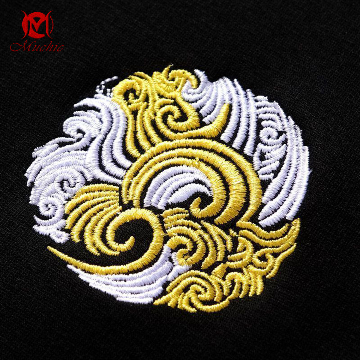 Unisex "Dragon Pattern Heavy Industry Embroidery" Inspired Vintage Sweatshirt (Duty Free)