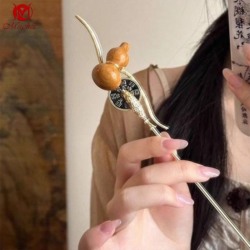 Mountain Spirit Money Gourd Tassel Hairpin Hair Ornament