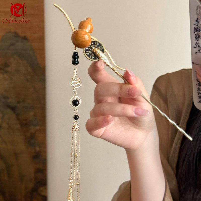 Mountain Spirit Money Gourd Tassel Hairpin Hair Ornament