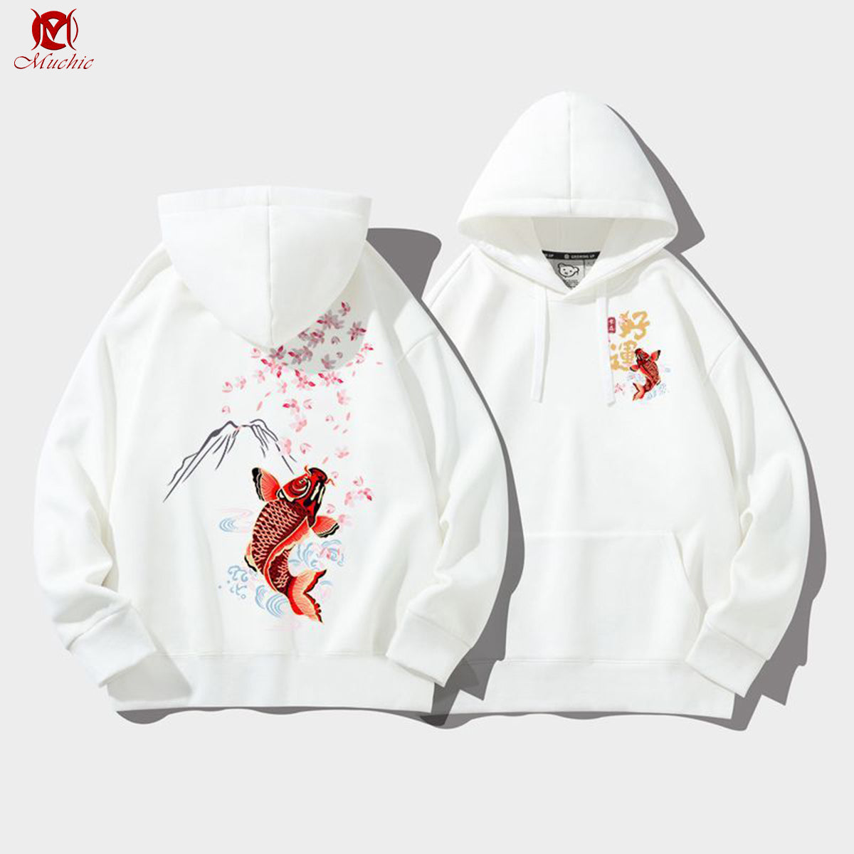 Unisex "Lucky Koi" Inspired Vintage Hoodie (Duty Free)
