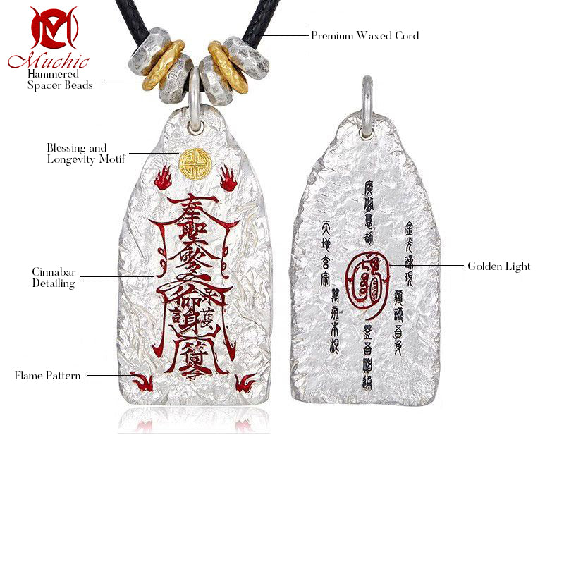 Daoist Golden Light Protective Wealth-Attracting and Fortune-Enhancing Necklace Accessory