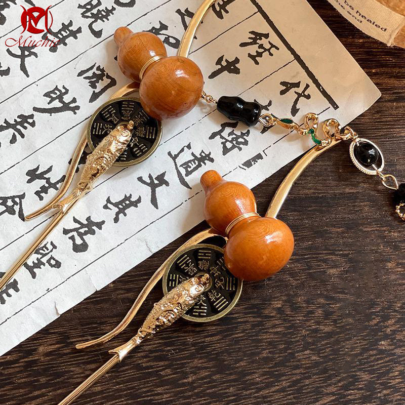 Mountain Spirit Money Gourd Tassel Hairpin Hair Ornament