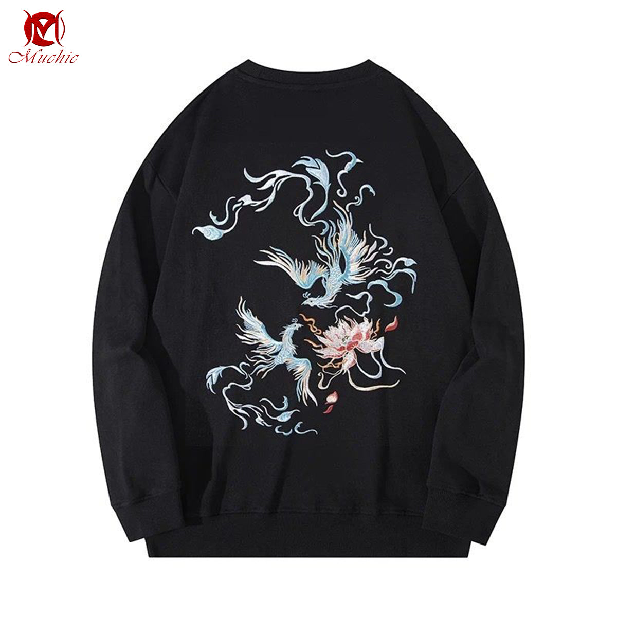 Unisex "Phoenix" Embroidery Inspired Vintage Sweatshirt (Duty Free)
