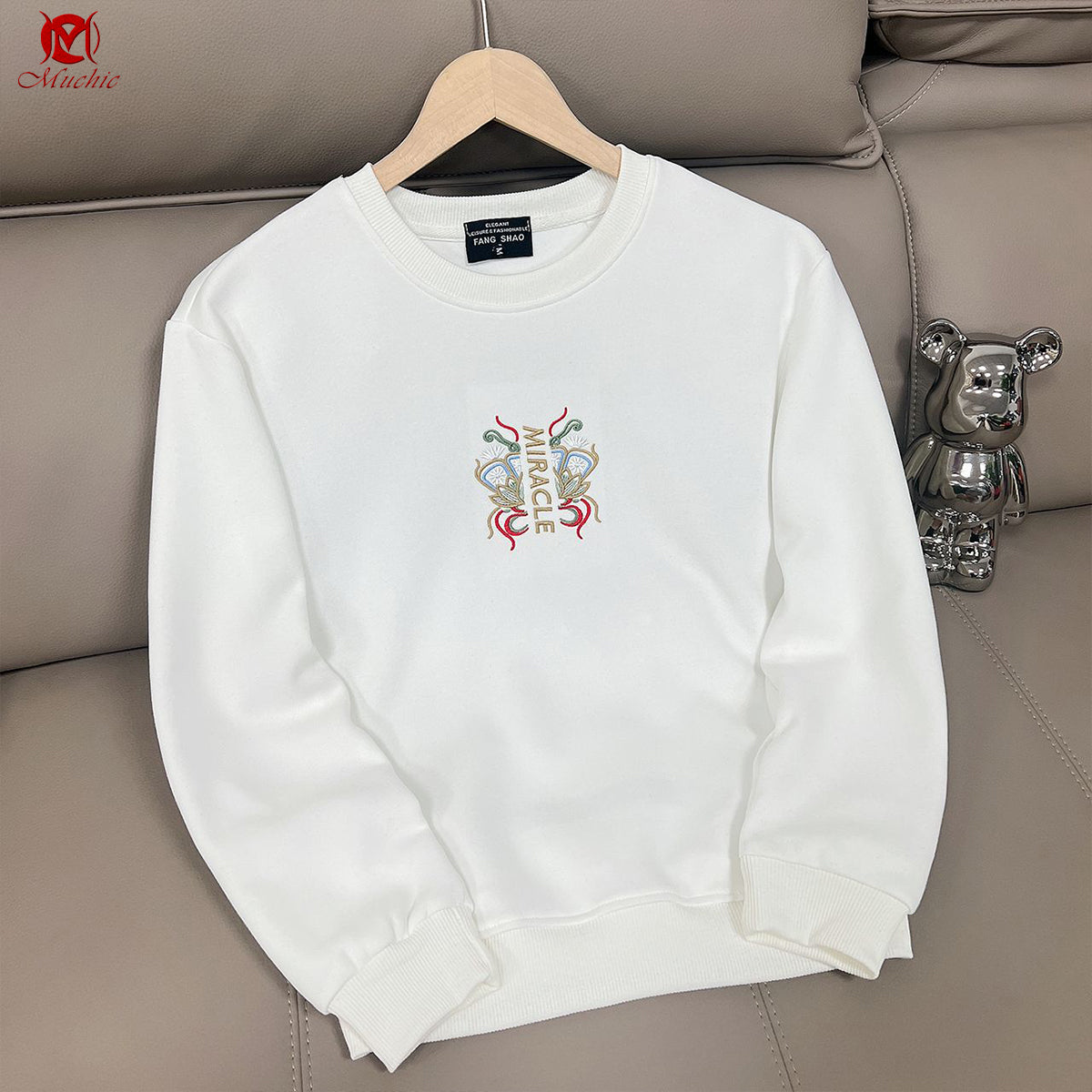 Unisex "Miracle" Heavy Industry Embroidery Inspired Vintage Hoodie (Duty Free)