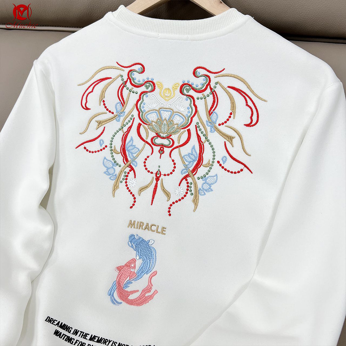 Unisex "Miracle" Heavy Industry Embroidery Inspired Vintage Hoodie (Duty Free)