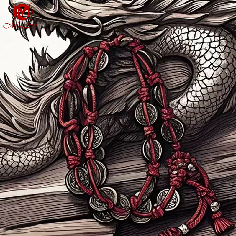 Mountain Ghost Flower Ten Thousand Coins Woven Taoist Bracelet
