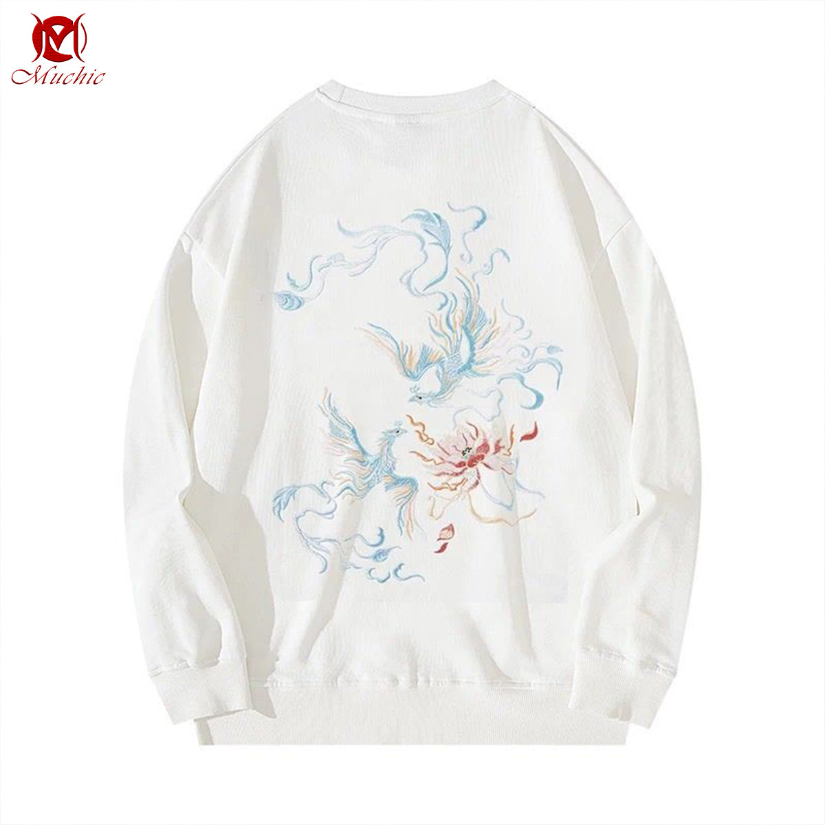 Unisex "Phoenix" Embroidery Inspired Vintage Sweatshirt (Duty Free)
