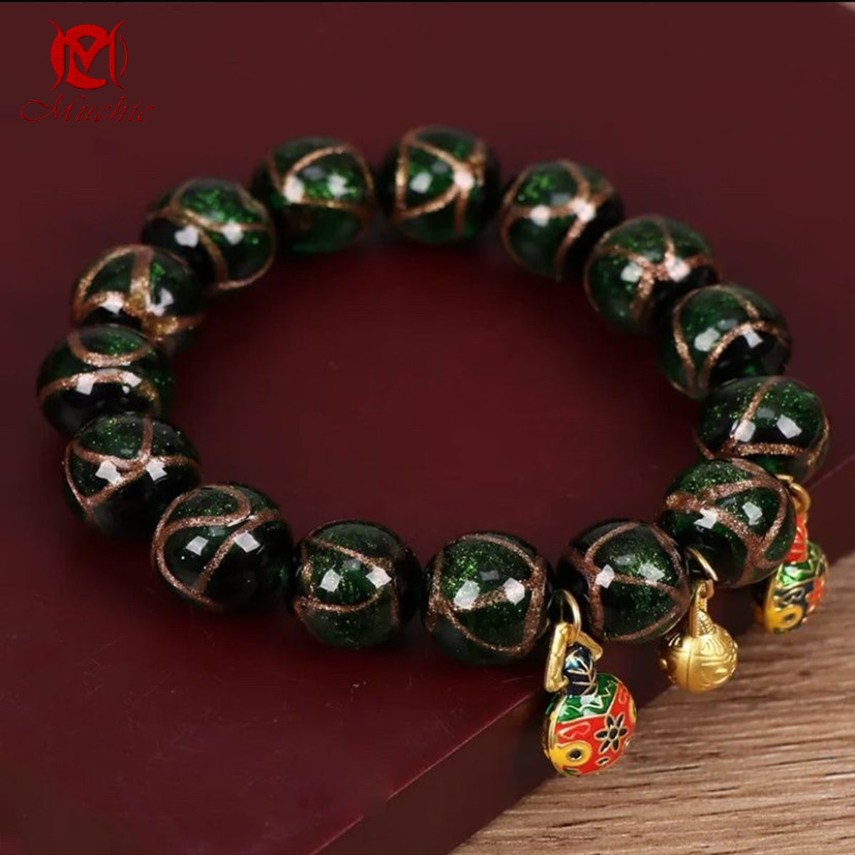 Incense Ash Glazed Five-Colored Gold-Devouring Beast Bracelet