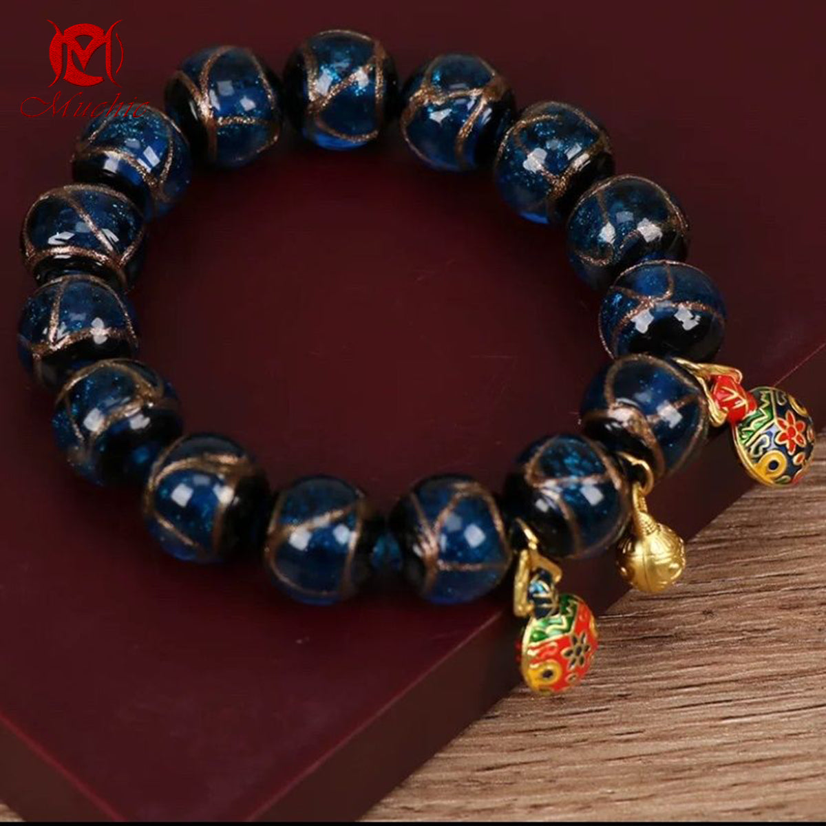 Incense Ash Glazed Five-Colored Gold-Devouring Beast Bracelet