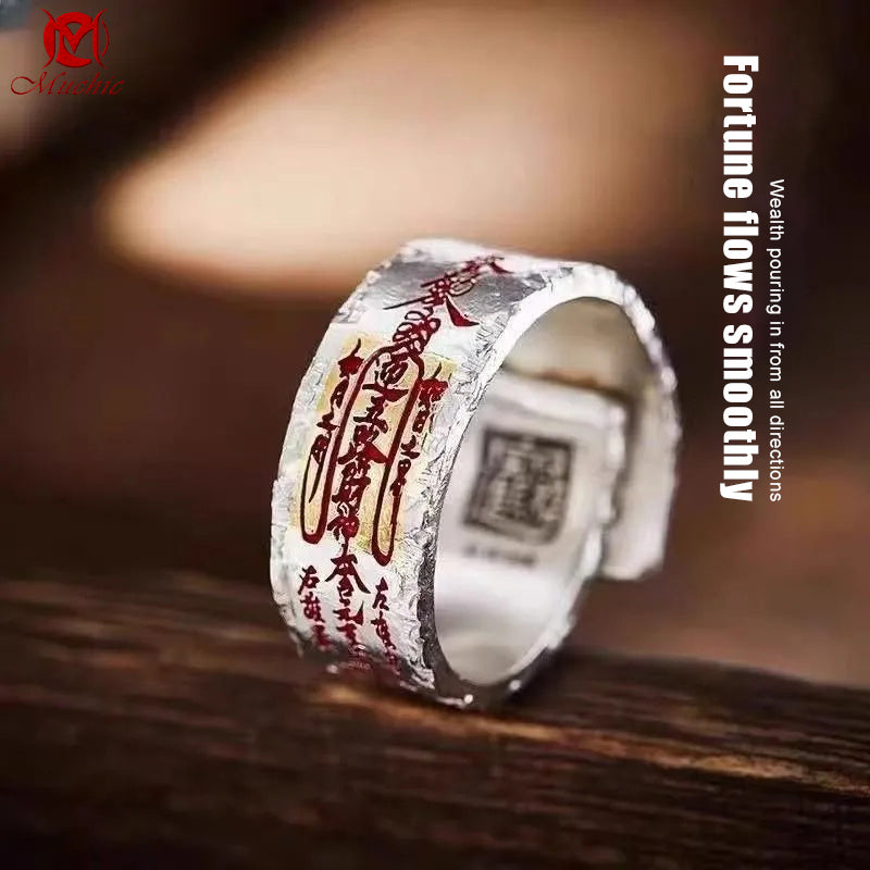 Daoist “Prosperity” Retro Good Luck Adjustable Ring