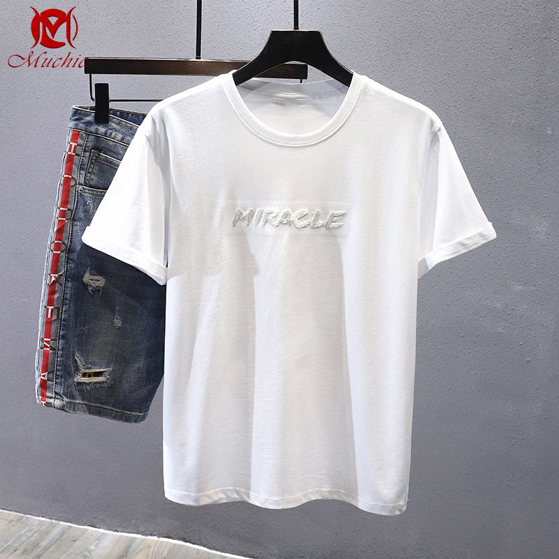 Unisex Intangible Cultural Heritag Tiger Embroidery T-shirt(Hand Embroidered) (Duty Free)