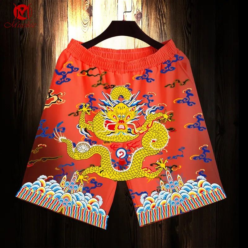 Unisex “Dragon Robe” Casual Streetwear Shorts(Duty Free)