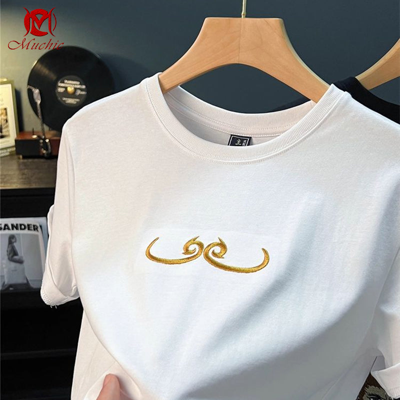 Unisex Intangible Cultural Heritage Great Sage of Qi Tian Embroidery T-shirt(Hand Embroidered) (Duty Free)