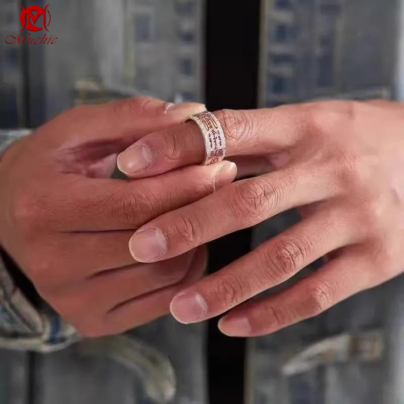 Daoist “Prosperity” Retro Good Luck Adjustable Ring