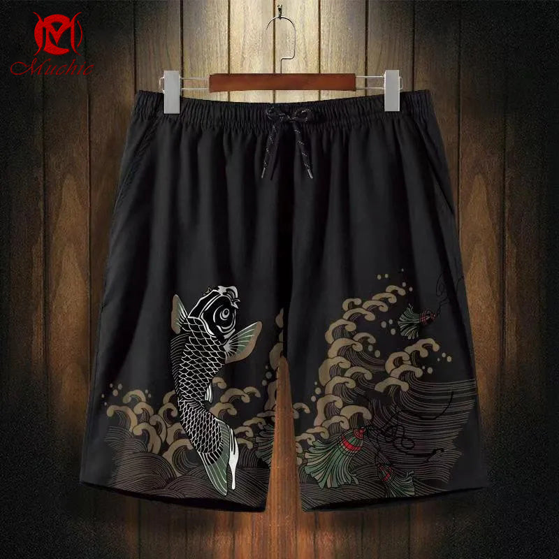 Unisex “Lucky Koi” Casual Streetwear Shorts(Duty Free)